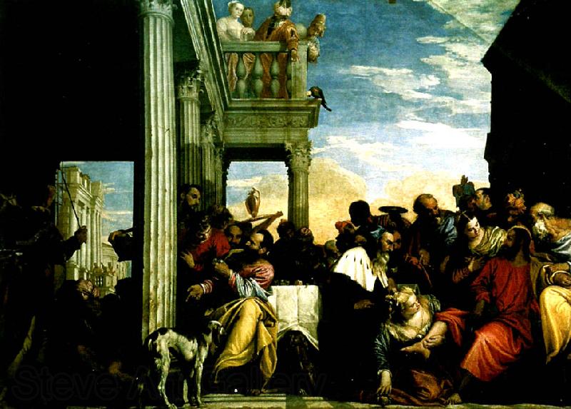 Paolo  Veronese feast in the house of simon France oil painting art